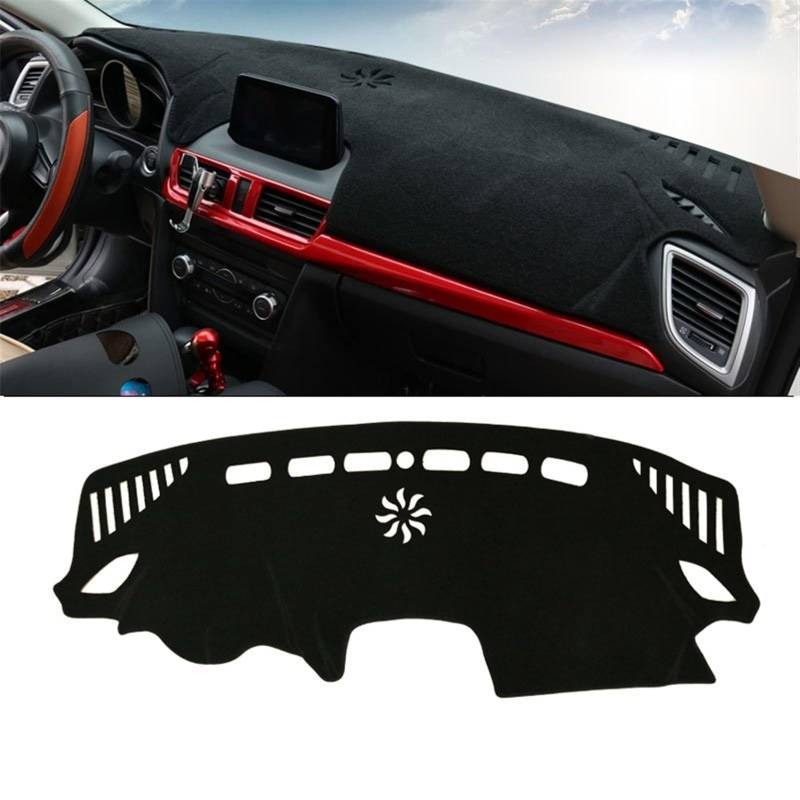 Auto Dashboard Abdeckung Für Mazda 3 BM Für Axela 2014 2015 2016 2017 2018 Auto Armaturenbrett Abdeckung Vermeiden Licht Pad Instrument Plattform Schreibtisch Teppiche Shade Board Pad(Black Side) von LIANGBAOS