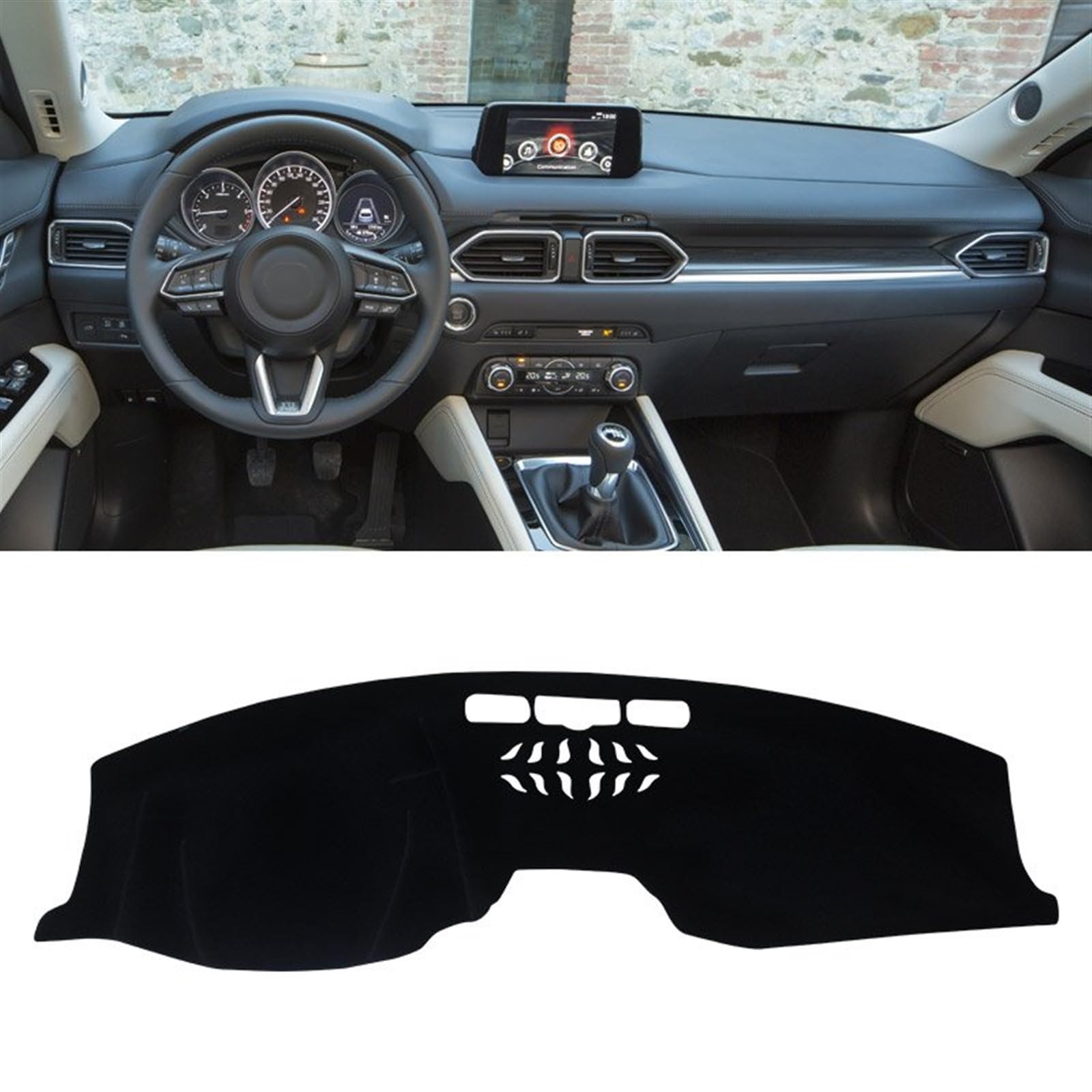 Auto Dashboard Abdeckung Für Mazda CX-5 CX5 CX 5 2017 2018 2019 2020 2021 2022 Vermeiden Sie Licht Sonnenschutz Pad Schutz Auto Dashboard Abdeckung Matte Shade Board Pad(LHD Black) von LIANGBAOS