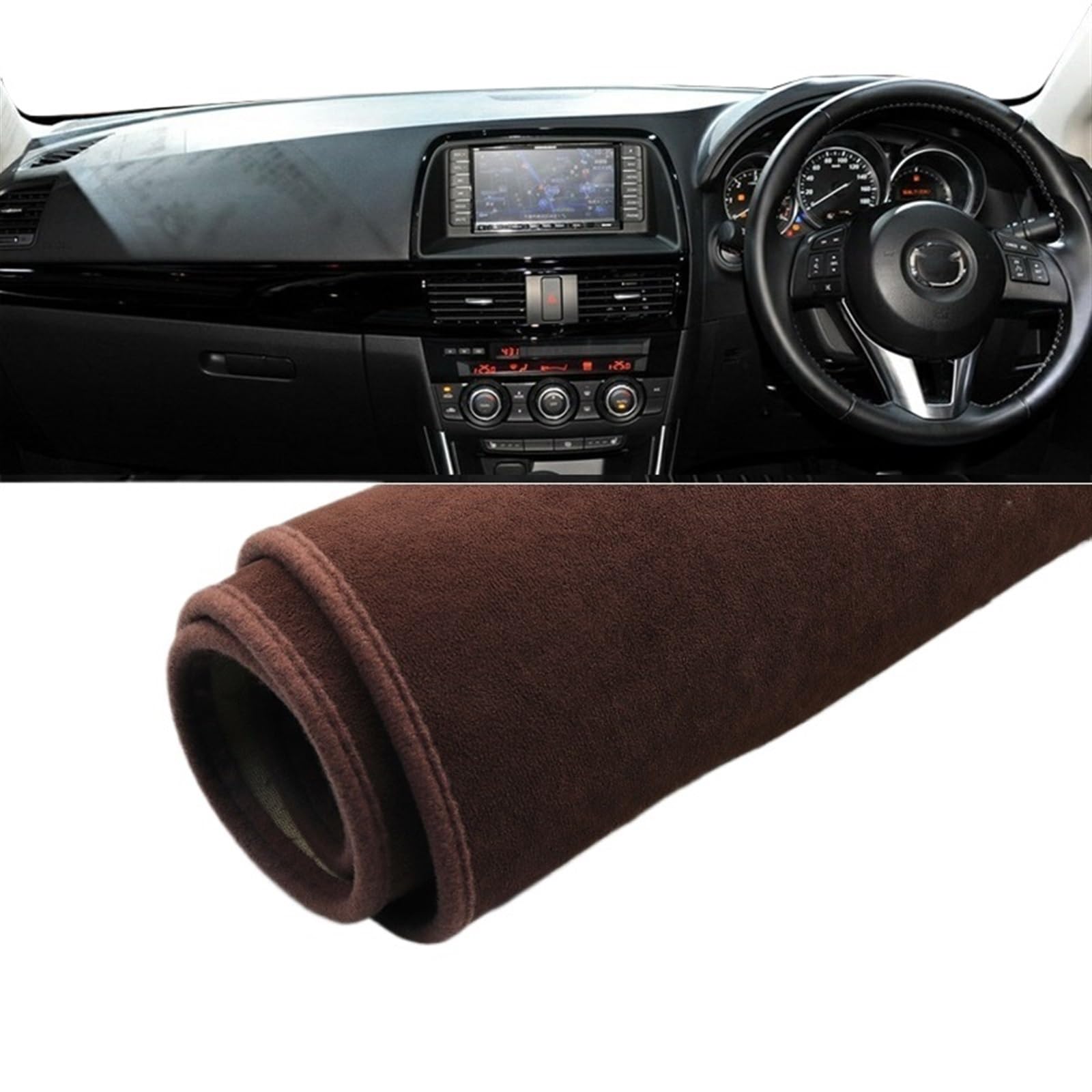 Auto Dashboard Abdeckung Für Mazda CX-5 CX5 CX 5 KE 2012 2013 2014 2015 2016 Auto Armaturenbrett Abdeckung Vermeiden Sie Licht rutschfeste Matte Instrument Teppich Shade Board Pad(B RHD Brown) von LIANGBAOS