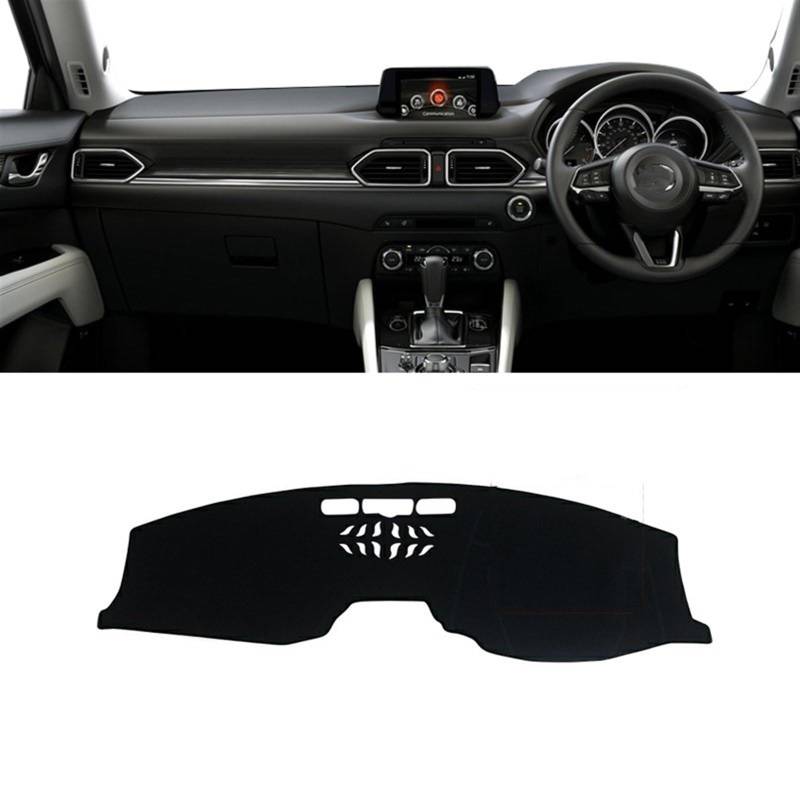 Auto Dashboard Abdeckung Für Mazda CX-5 CX5 CX 5 KF 2017 2018 2019 2020 2021 2022 2023 Auto Armaturenbrett Abdeckung Anti-Uv Nicht-Slip Matte Instrument Panel Shade Board Pad(A RHD Black Side) von LIANGBAOS