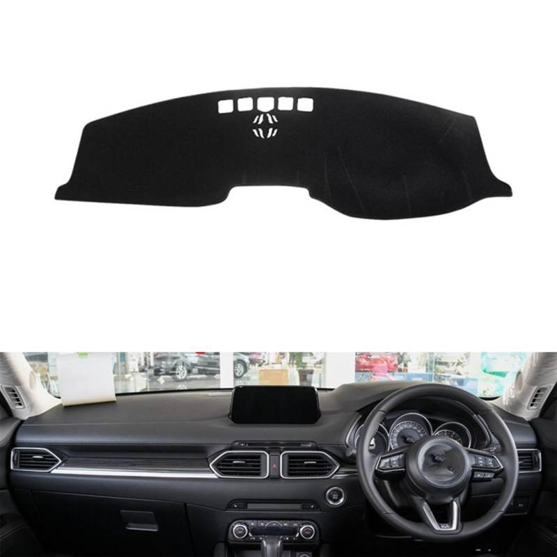 Auto Dashboard Abdeckung Für Mazda Cx-5 Cx-8 2017 2018 2019 Rechts- Und Linkslenker Auto Armaturenbrett Abdeckungen Matte Schatten Kissen Pad Teppiche Shade Board Pad(Black Edge,Rechtslenker) von LIANGBAOS