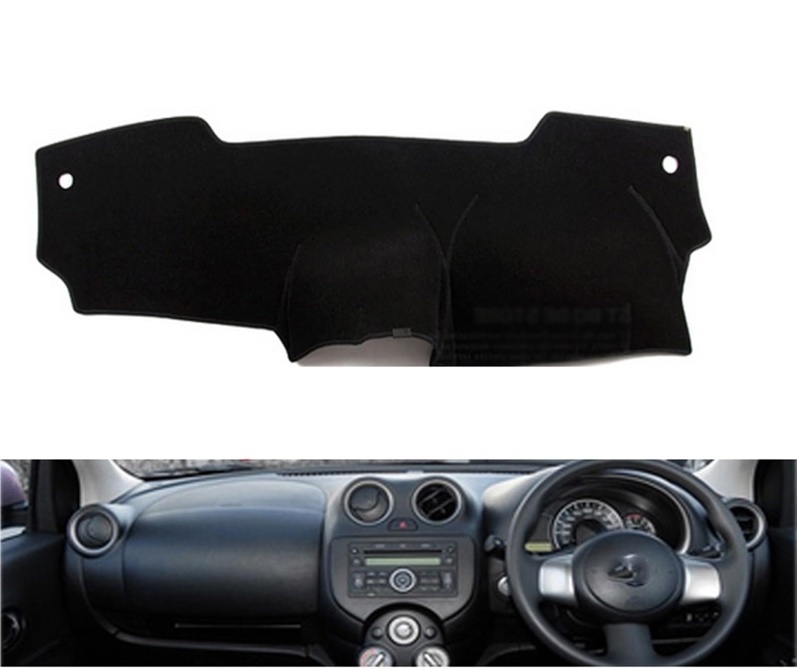 Auto Dashboard Abdeckung Für Nissan Für MÄRZ Für Micra K13 2010-2016 Rechts- Und Linkslenker Auto Armaturenbrett Abdeckungen Matte Schatten Kissen Pad Teppiche Shade Board Pad(Blue Edge,Rechtslenker) von LIANGBAOS