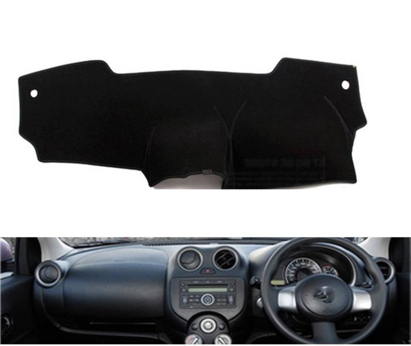 Auto Dashboard Abdeckung Für Nissan Für MÄRZ Für Micra K13 2010-2016 Rechts- Und Linkslenker Auto Armaturenbrett Abdeckungen Matte Schatten Kissen Pad Teppiche Shade Board Pad(Red Edge,Rechtslenker) von LIANGBAOS