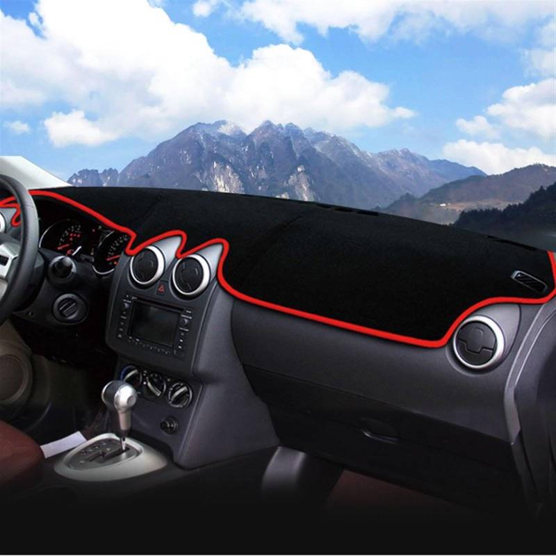 Auto Dashboard Abdeckung Für Nissan Für Qashqai J10 2008 2009 2010 2011 2012 2013 Auto Armaturenbrett Abdeckung Instrumententafel Vermeiden Sie Lichtmatte Shade Board Pad(Without GPS Red) von LIANGBAOS