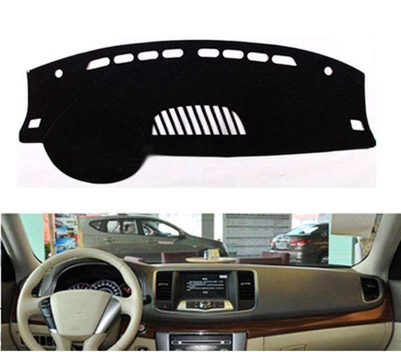 Auto Dashboard Abdeckung Für Nissan Für Teana J32 2008-2013 Rechts- Und Linkslenker Auto Armaturenbrett Abdeckungen Matte Schatten Kissen Pad Teppiche Shade Board Pad(Black Edge,Rechtslenker) von LIANGBAOS