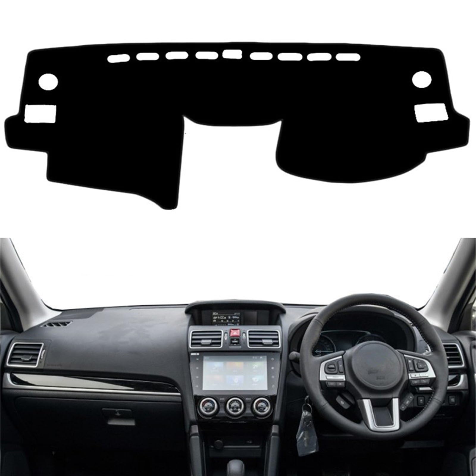 Auto Dashboard Abdeckung Für SUBARU Für Impreza XV Für WRX 2012-2016 Für Forester SJ 2014-2018 Armaturenbrett-Teppich Auto Armaturenbrett-Abdeckung Sonnenschutzmatte Shade Board Pad(Black(Red Edge),Re von LIANGBAOS