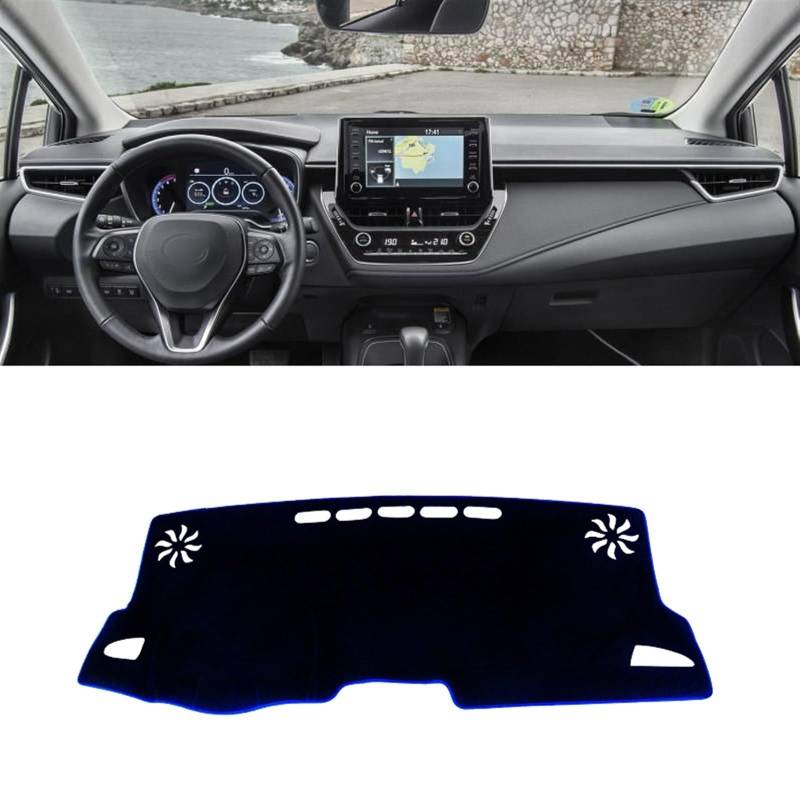 Auto Dashboard Abdeckung Für Toyota Für Corolla E210 12th 2019 2020 2021 2022 2023 Auto Dashboard Abdeckung Matte Dashboard Sonnenschutz Pad Anti-uv Fall Shade Board Pad(A LHD Blue Side) von LIANGBAOS