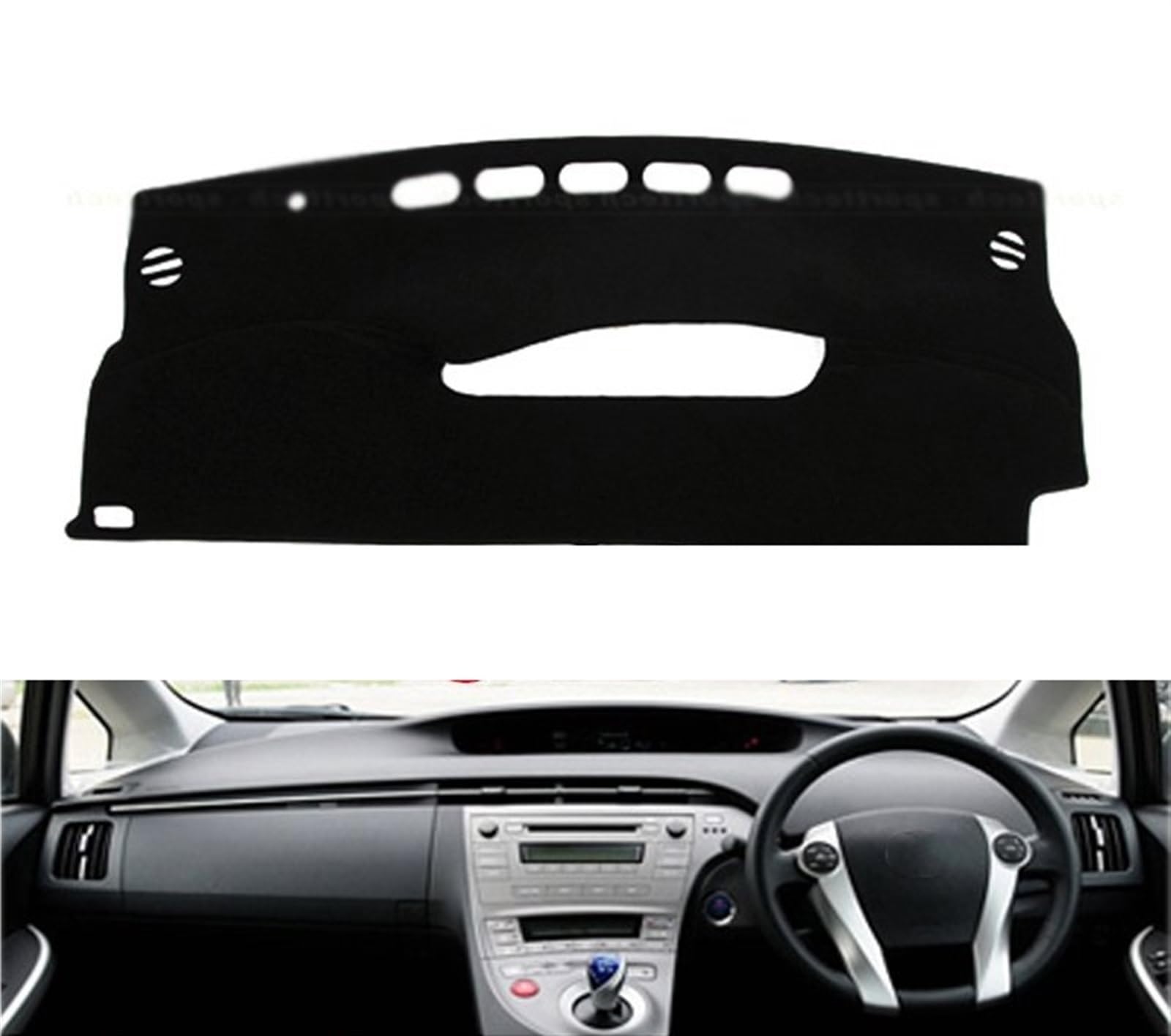 Auto Dashboard Abdeckung Für Toyota Für Prius 2012 2013 Rechts- Und Linkslenker Auto Armaturenbrett Abdeckungen Matte Schatten Kissen Pad Teppiche Shade Board Pad(Blue Edge,Rechtslenker) von LIANGBAOS