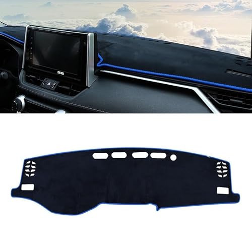 Auto Dashboard Abdeckung Für Toyota Für RAV4 XA50 2019 2020 2021 2022 2023 2024 Für RAV 4 Hybrid Auto Dashboard Abdeckung Dash Matte Sonnenschutz Pad Shade Board Pad(A Blue Side LHD) von LIANGBAOS