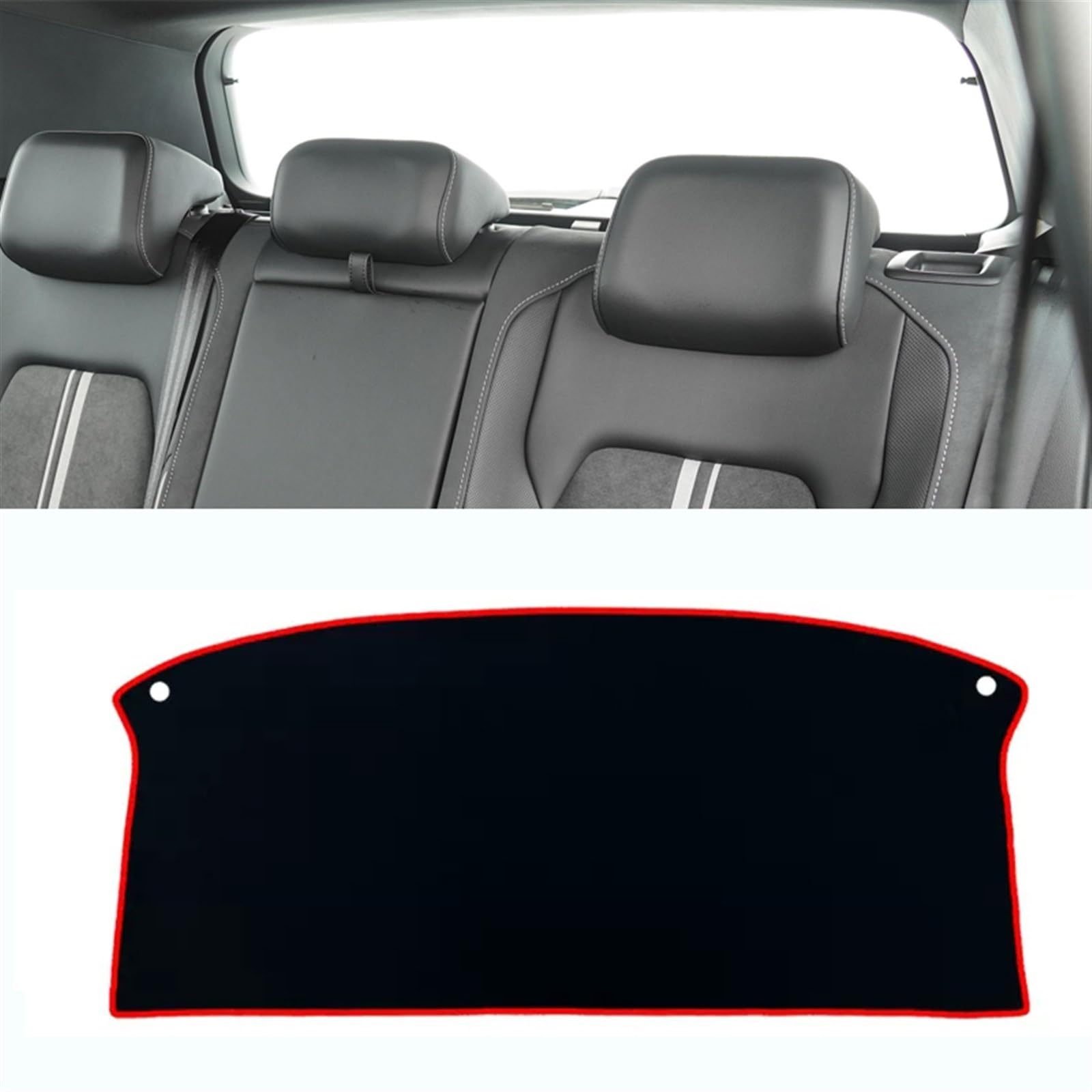 Auto Dashboard Abdeckung Für VW Für Golf 8 MK8 2020 2021 2022 2023 Auto Armaturenbrett Sonnenschutzmatte Instrument Schreibtischabdeckung rutschfeste Unterlage Shade Board Pad(Rear Red Side) von LIANGBAOS