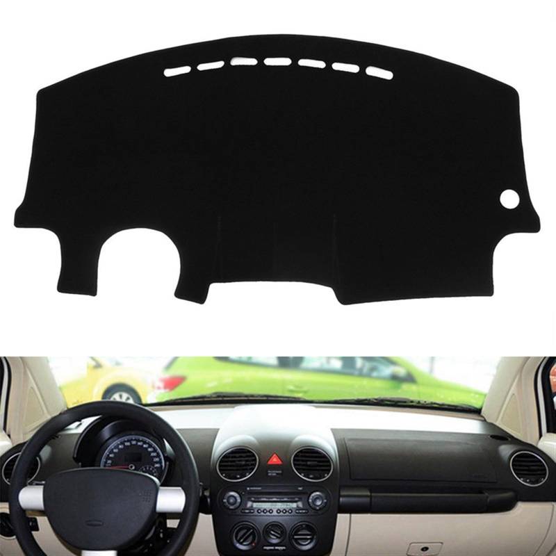 Auto Dashboard Abdeckung Für VW Für Käfer 1998 1999 2000-2007 2008 2009 2010 Dash Matte Dashboard Abdeckung Dashmat Anti-Uv Pad Teppich Shade Board Pad(Black(Black Edge),Linkslenker) von LIANGBAOS