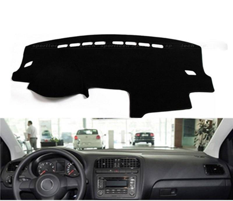 Auto Dashboard Abdeckung Für VW Für Polo MK5 6R 2009-2018 Rechts- Und Linkslenker Auto Armaturenbrett Abdeckungen Matte Schatten Kissen Pad Teppiche Shade Board Pad(Blue Edge,Linkslenker) von LIANGBAOS