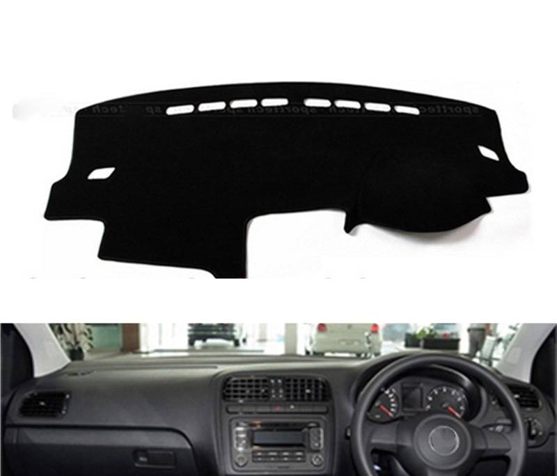 Auto Dashboard Abdeckung Für VW Für Polo MK5 6R 2009-2018 Rechts- Und Linkslenker Auto Armaturenbrett Abdeckungen Matte Schatten Kissen Pad Teppiche Shade Board Pad(Blue Edge,Rechtslenker) von LIANGBAOS