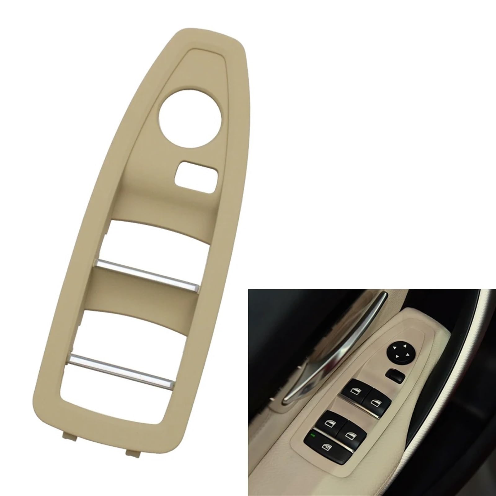 Auto Türgriff Innen Für 1 3 4 Serie F20 F30 F31 F34 F35 F36 318 320 328 330 335 Auto Innen Tür Fenster Hebe Schalter Panel Abdeckung Auto Ersatz Türgriff Innen(Beige B Driver Door) von LIANGBAOS