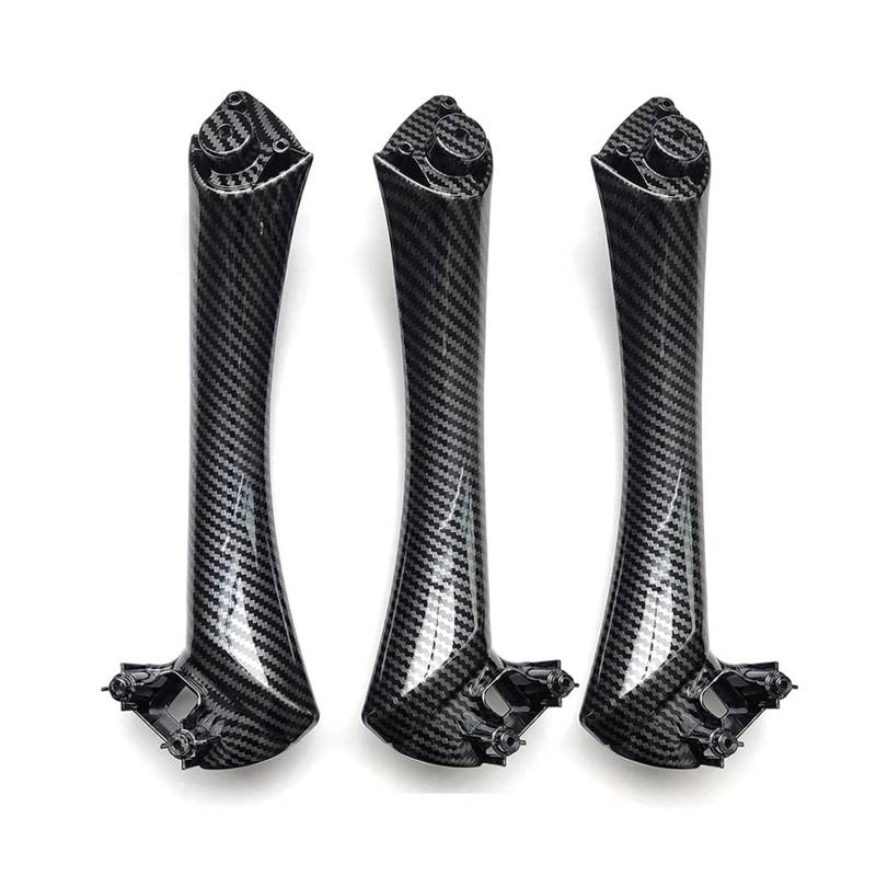 Auto Türgriff Innen Für 3 Serie E90 E91 316 318 320 325 328i Auto Innen Zubehör Carbon Faser Armlehne Panel Tür Griff Set Auto Ersatz Türgriff Innen(LHD Inside 3pcs Set) von LIANGBAOS