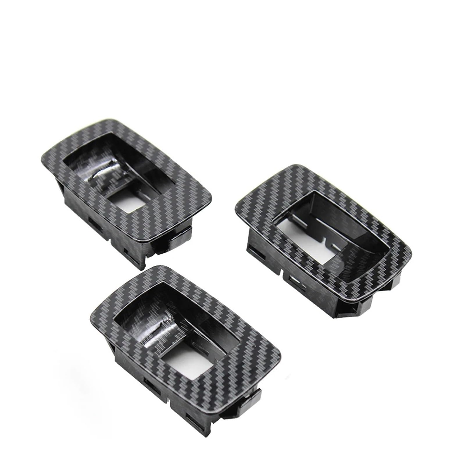 Auto Türgriff Innen Für 3 Serie E90 E91 316 318 320 325 328i LHD RHD Auto Innen Armlehne Carbon Faser Tür Pull Griff Mit Abdeckung Trim Auto Ersatz Türgriff Innen(3PCS Small Covers) von LIANGBAOS