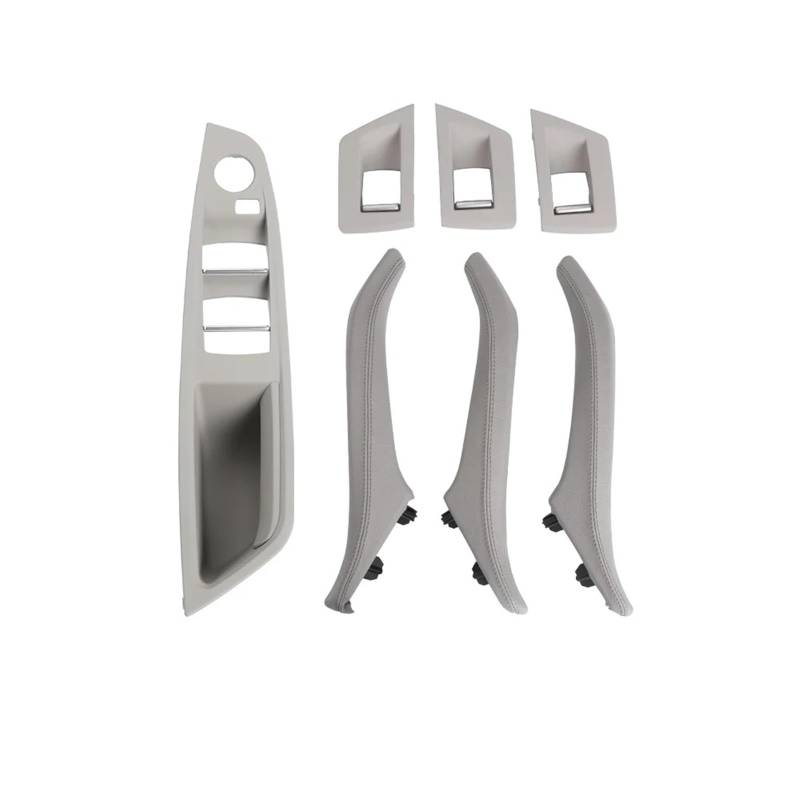 Auto Türgriff Innen Für 5 Series F10 F11 51417225866 Links Rechts Seite Fahrer Autos Innen Leder Türgriffe 7PCS Komplette Set Auto Ersatz Türgriff Innen(LHD Gray) von LIANGBAOS