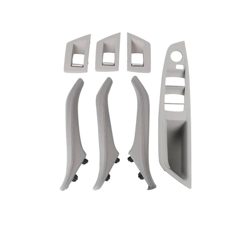 Auto Türgriff Innen Für 5 Series F10 F11 51417225866 Links Rechts Seite Fahrer Autos Innen Leder Türgriffe 7PCS Komplette Set Auto Ersatz Türgriff Innen(RHD Gray) von LIANGBAOS