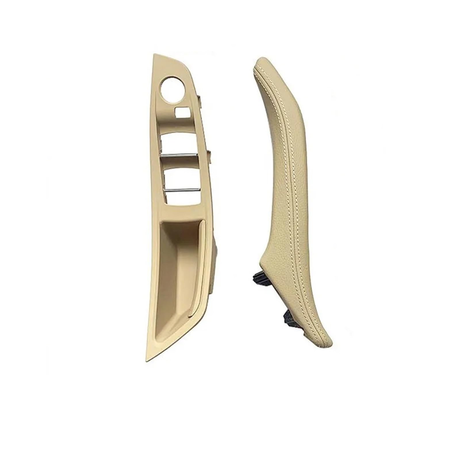 Auto Türgriff Innen Für 5 Series F10 F11 F18 520i 523i 525i 528i 535i Auto Innen Leder Innentür Griff Panel Pull Trim Abdeckung Auto Ersatz Türgriff Innen(LHD Front 2pcs Beige) von LIANGBAOS