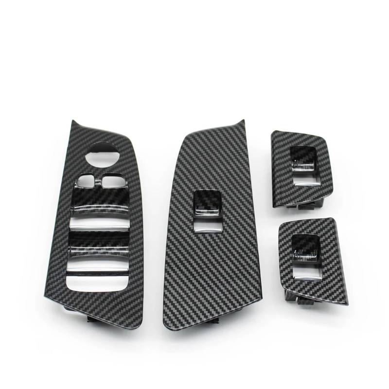 Auto Türgriff Innen Für 5 Series G30 G31 G38 F90 2017 2018 2019 2020 2021 Auto Innentür Carbon Fiber Innen Griff Fenster Schalter Abdeckung Trim Auto Ersatz Türgriff Innen(LHD Cover Set) von LIANGBAOS