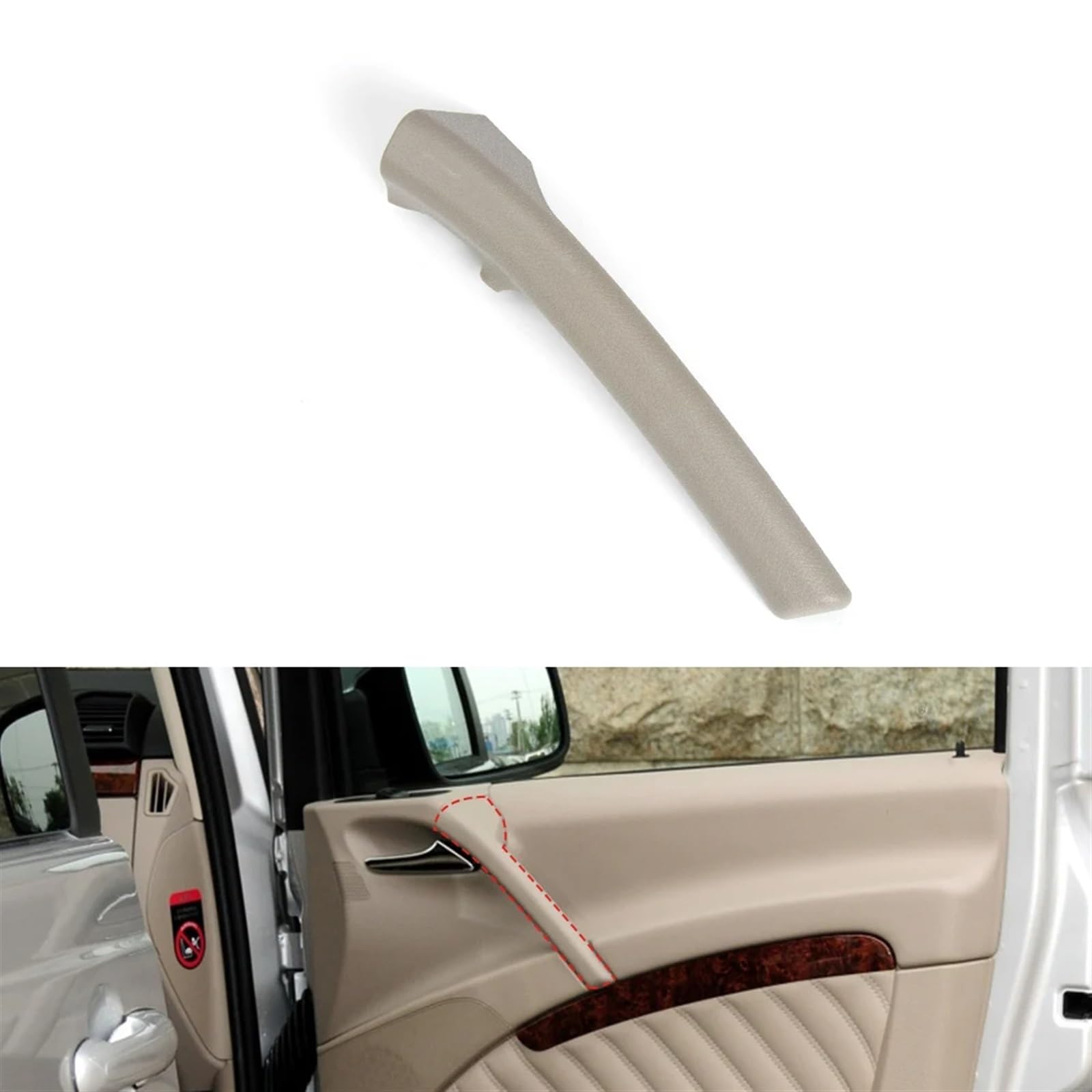 Auto Türgriff Innen Für Benz W639 W636 Viano Vito 6397270071 Links Rechts Beige Auto Innen Griff Innen Tür Panel Pull Trim Abdeckung Auto Ersatz Türgriff Innen(Cover Right Beige) von LIANGBAOS