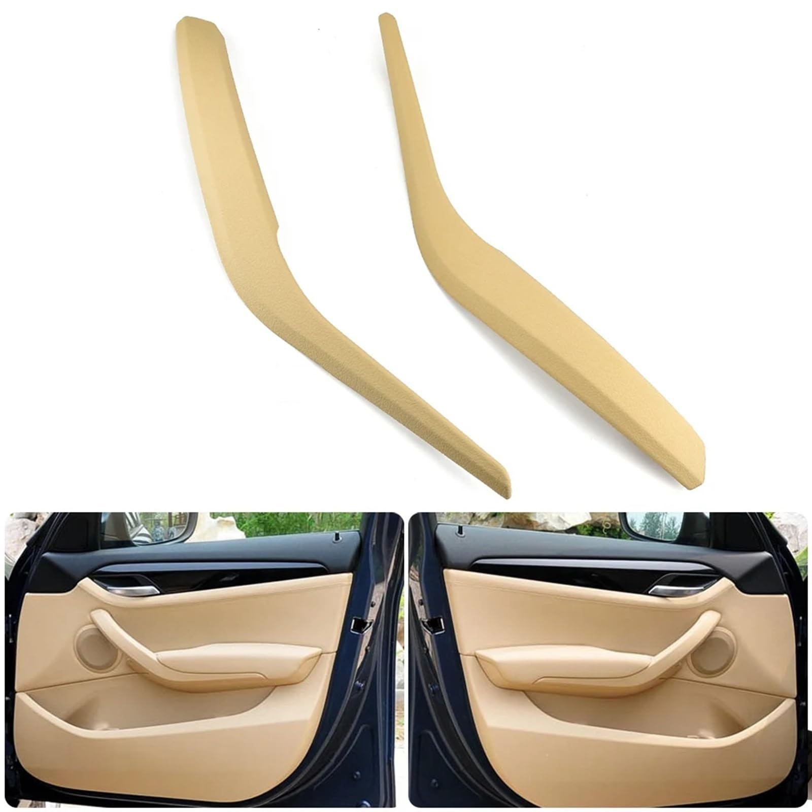 Auto Türgriff Innen Für X1 E84 Auto Innentür Innere Panel Griff Pull Abdeckungen 2010-2016 51412991777 51412991778 Auto Ersatz Türgriff Innen(Beige-2PCS) von LIANGBAOS