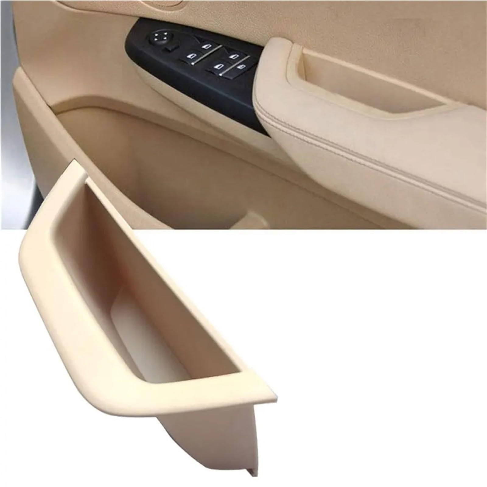 Auto Türgriff Innen Für X3 X4 2010-2016 F25 F26 LHD RHD Auto Innen Armlehne Abdeckung Panel Leder Tür Pull Griff Montage Trim Auto Ersatz Türgriff Innen(Front Right Beige) von LIANGBAOS