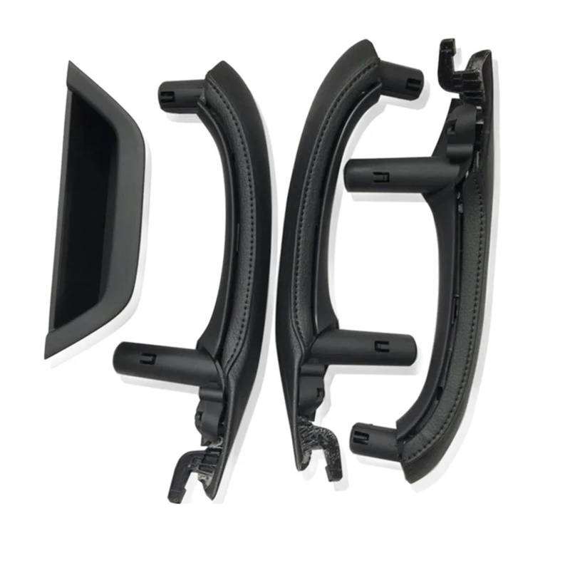 Auto Türgriff Innen Für X3 X4 F25 F26 2010-2016 LHD Auto Innen Tür Armlehne Pull Griff Leder Abdeckung Vollen Satz Montage Auto Ersatz Türgriff Innen(LHD 7pcs Set Black) von LIANGBAOS