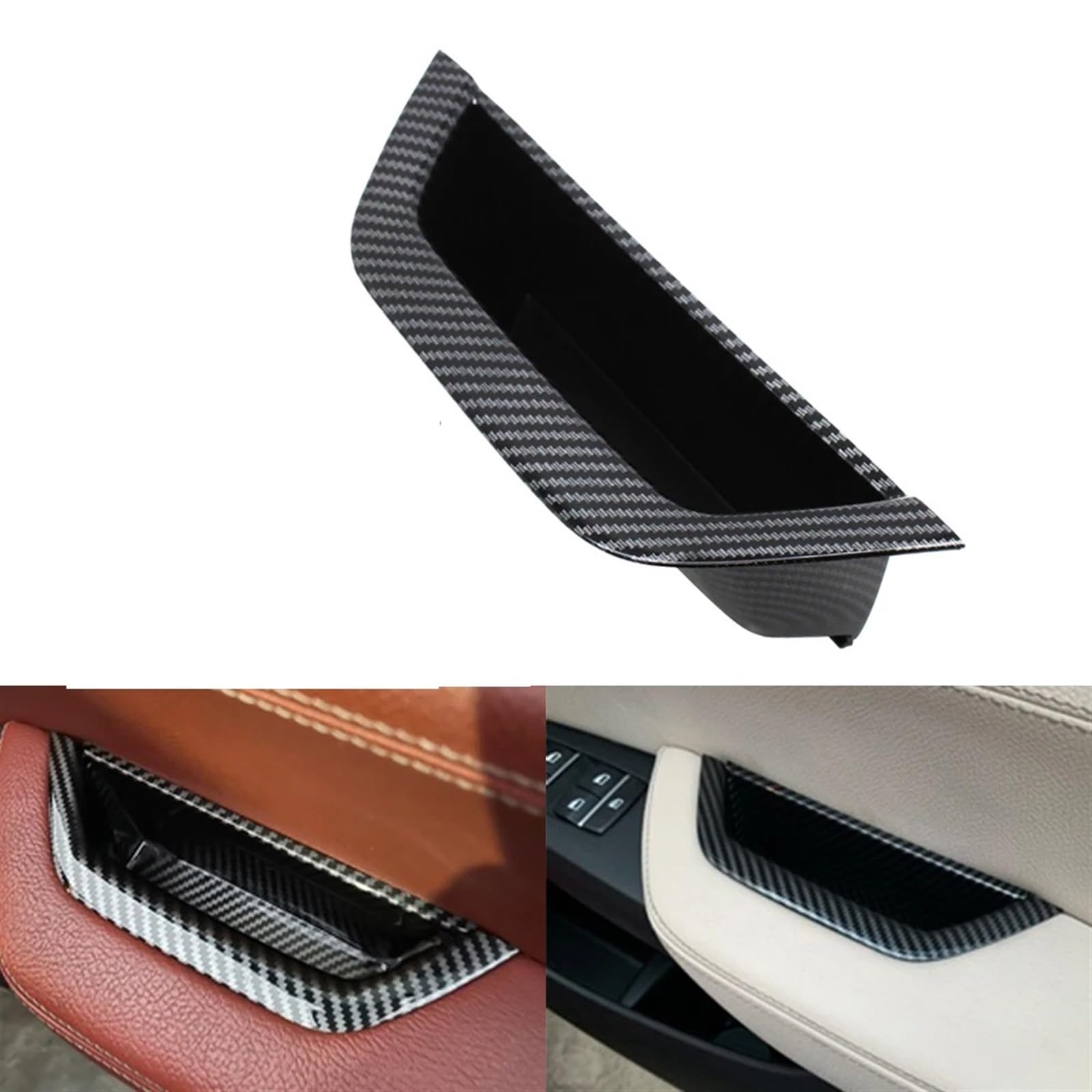 Auto Türgriff Innen Für X3 X4 F25 F26 2010-2016 RHD Auto Auto Innen Tür Pull Griff Armlehne Panel Abdeckung Trim Auto Ersatz Türgriff Innen(Front Right Carbon) von LIANGBAOS