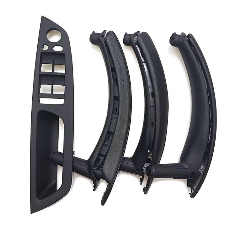 Auto Türgriff Innen Für X5 X6 E70 E71 E72 2007-2013 Auto Innen Armlehne Türgriff Inneren Panel Pull Trim Leder Äußere Abdeckung Set Auto Ersatz Türgriff Innen(LHD Black 7pcs Set) von LIANGBAOS