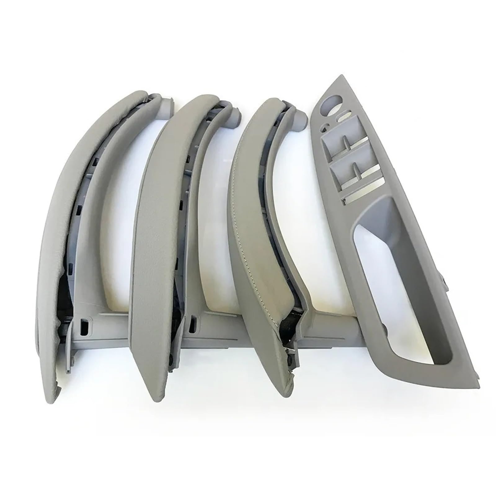 Auto Türgriff Innen Für X5 X6 E70 E71 E72 2007-2013 Auto Innen Armlehne Türgriff Inneren Panel Pull Trim Leder Äußere Abdeckung Set Auto Ersatz Türgriff Innen(RHD Gray 7pcs Set) von LIANGBAOS