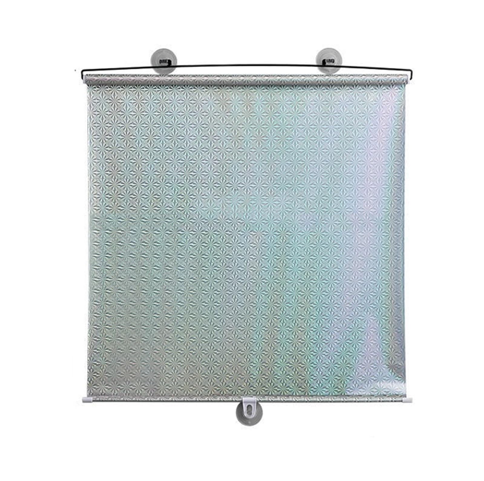 Autosonnenschutz Auto Front Gear Automatische Versenkbare Sonnenschutz Auto Automatische Rollo Sonnenschutz Auto Isolierende Vorhang 1PCS Sonnenrollo Auto(Silver 40X125CM) von LIANGBAOS