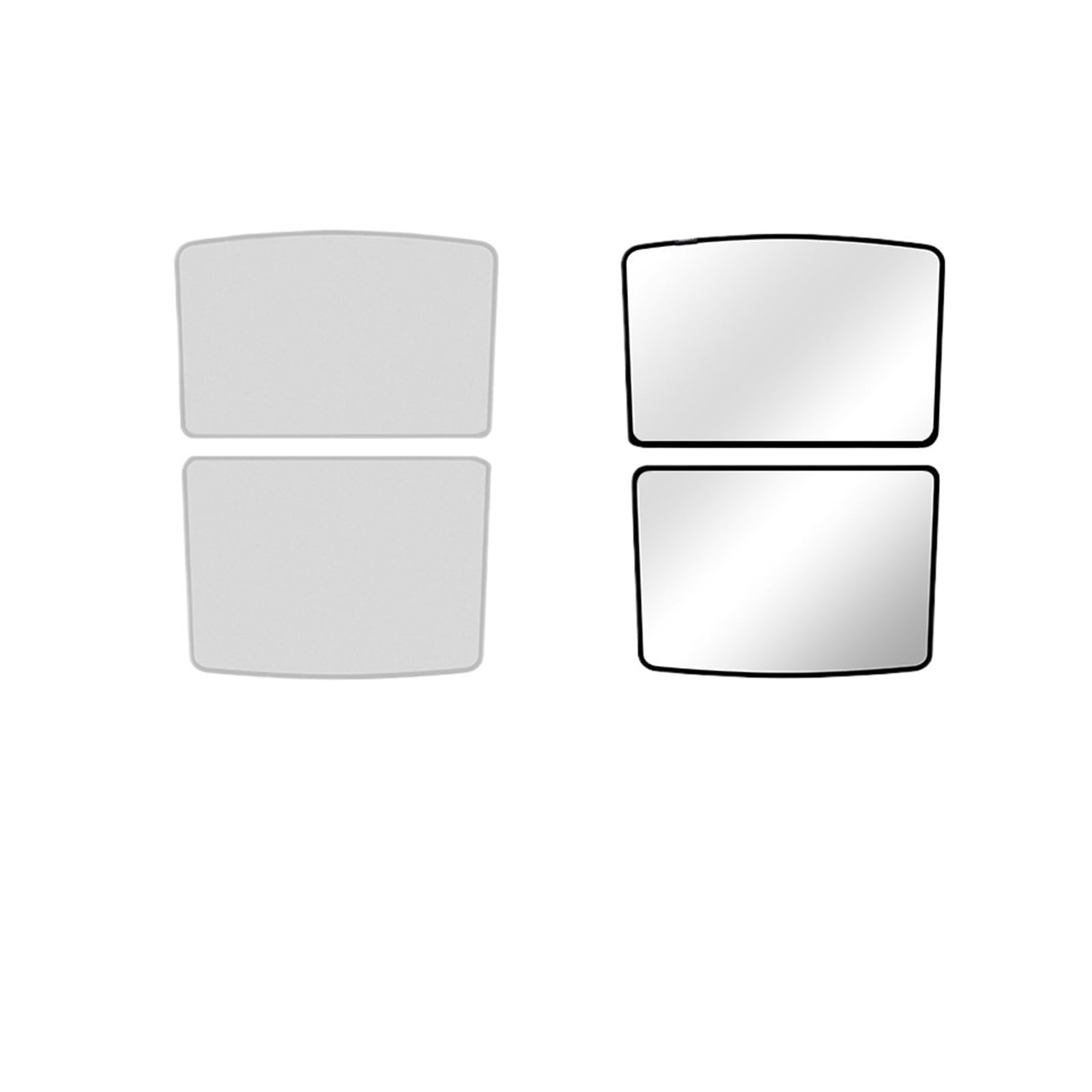 Autosonnenschutz Für Tesla Modell 3/Y 2017-2022 Split Sonnenschirm Vorne Hinten Schiebedach Windschutzscheibe Abkühlen Dachfenster Glas Dach Schattierung Sonnenrollo Auto(Y Gray) von LIANGBAOS