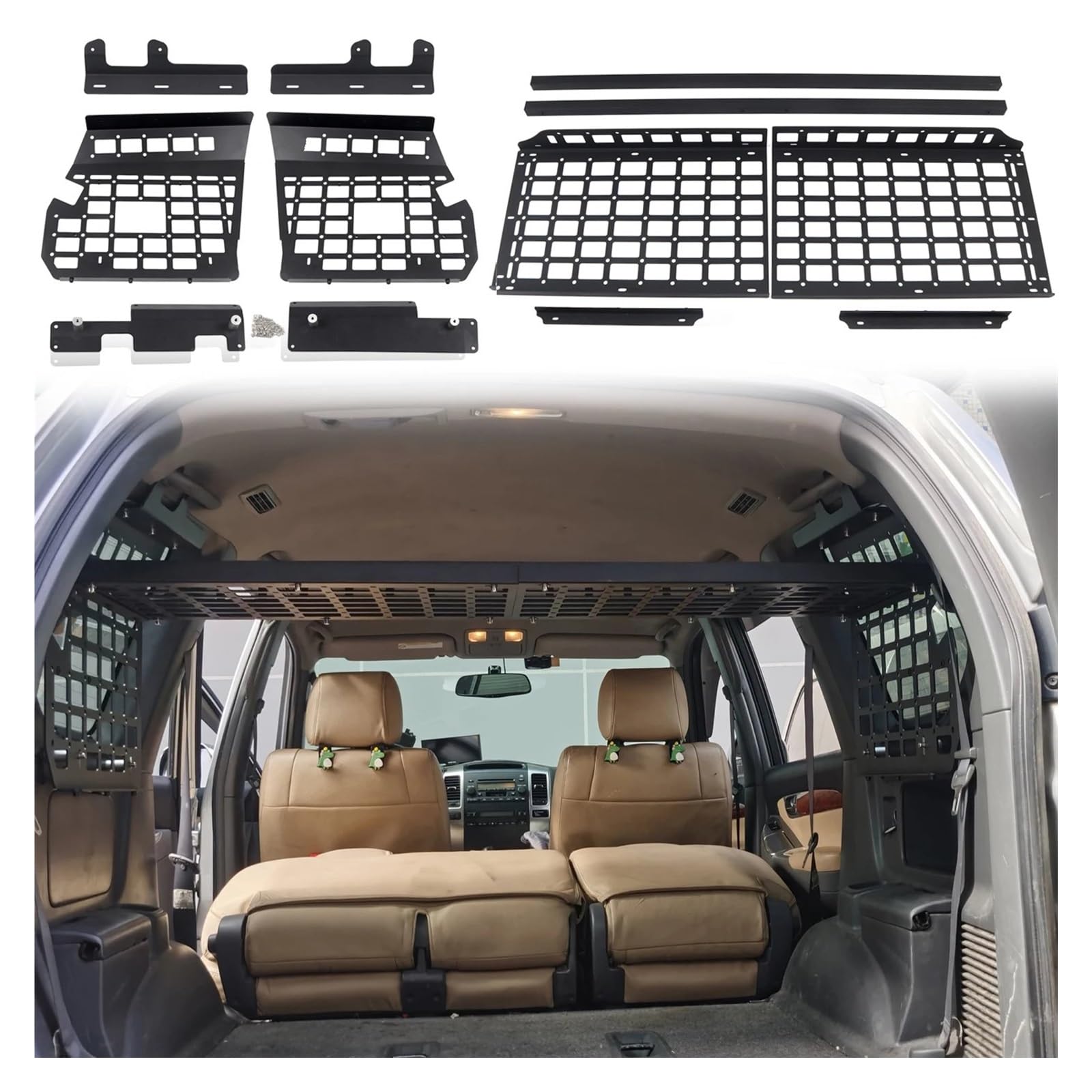 Dachgepäckträger Für Toyota Für Land Für Cruiser Für Prado J120 2003 2004 2005 2006 2007 2008 2009 Hinten Stamm Regal Modulare Lagerung Fracht Dachreling von LIANGBAOS