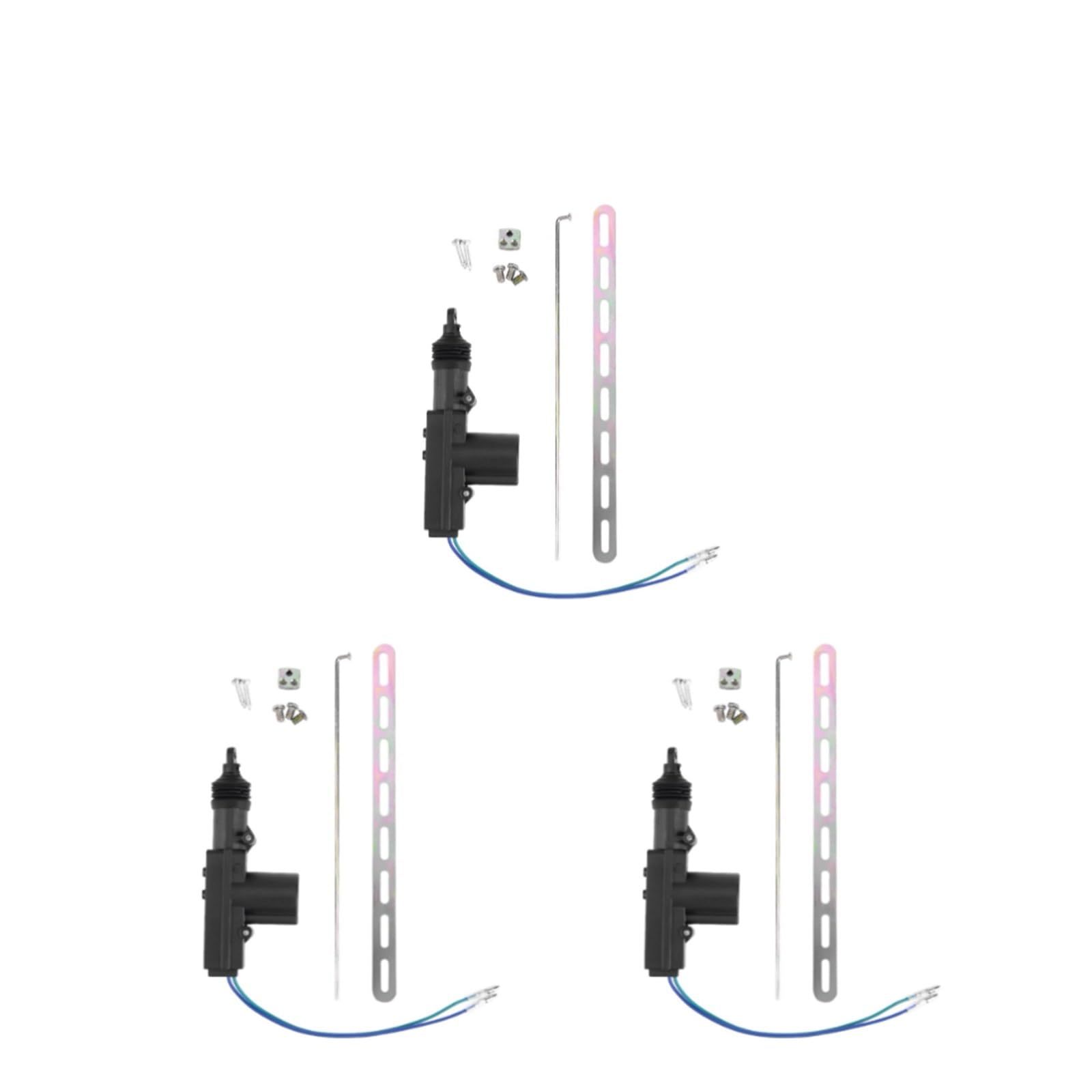 Heckklappenschloss 2/5-Draht-Universal-Auto-Elektro-Fernbedienungs-Zentralverriegelungsantrieb Automatisches 12V Hochleistungs-Verriegelungssystem Einzelpistolen-Typ-Kit Kofferraumschloss(2 Wire 3Piec von LIANGBAOS