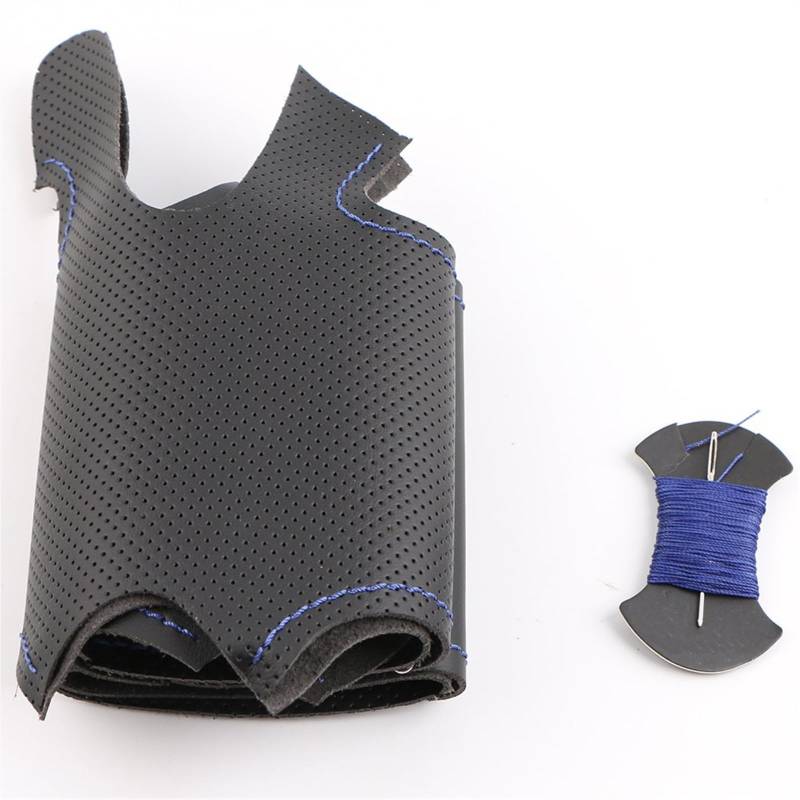 Lenkradhüllen Für 530 523 523li 525 520li 535 545i E60 Schwarzer Zopf Für Lenkrad, Individuelle Original-Auto-Lenkradabdeckung Lenkradcover(Blue Thread) von LIANGBAOS