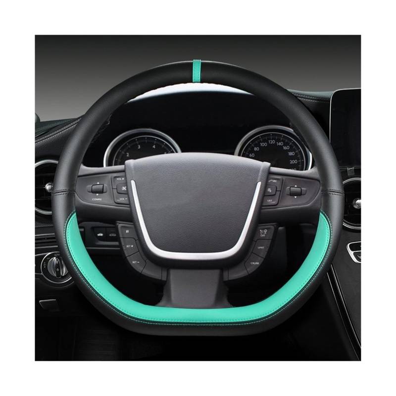 Lenkradhüllen Für Peugeot 508 Für SW 2011-2016 2017 2018 Auto Lenkradbezug Mikrofaser Leder D Form Autozubehör Lenkradcover(Green) von LIANGBAOS