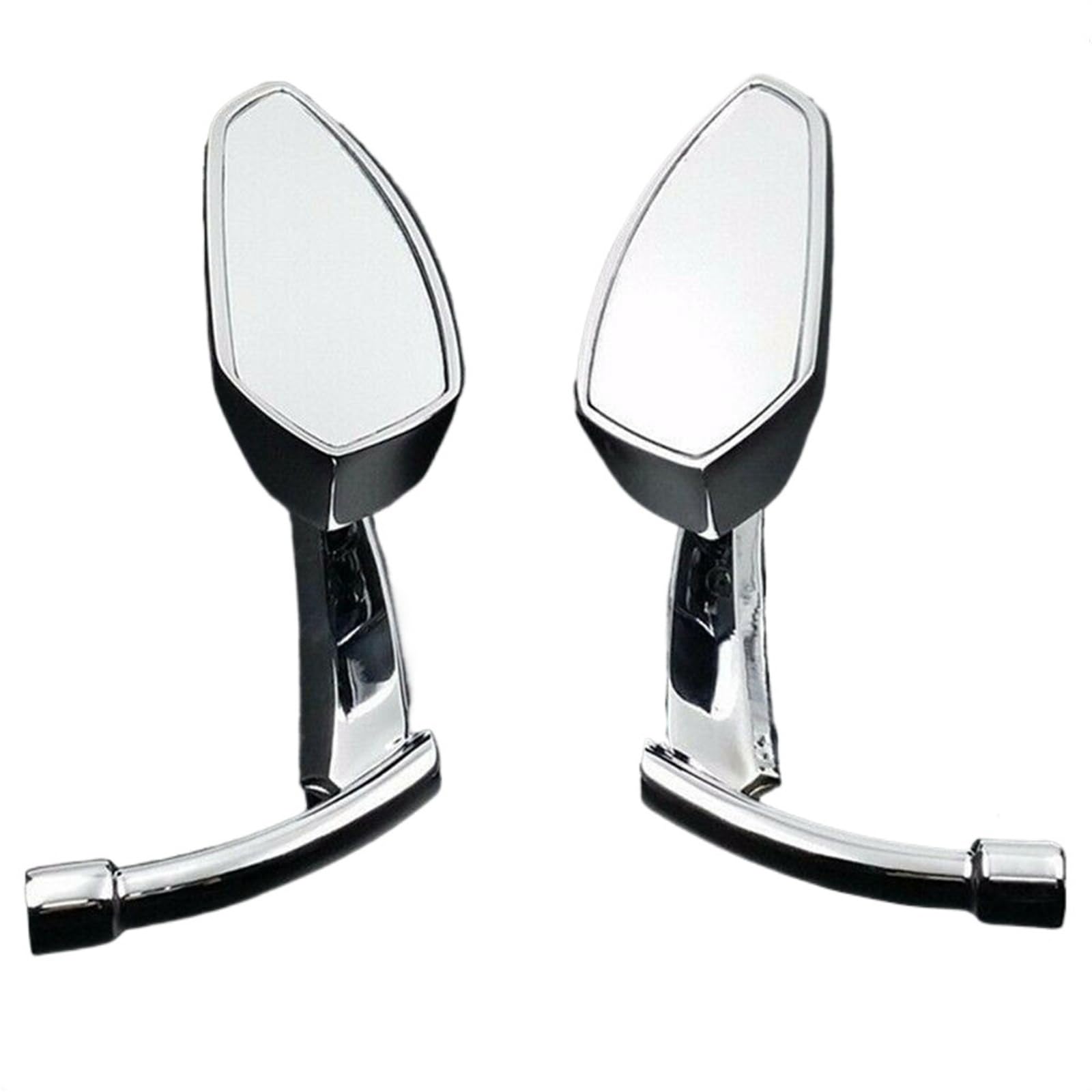 Motorrad Seitenspiegel Für Kawasaki Universal Motorrad 8mm 10mm Rearview Außenspiegel Motorrad Lenker Spiegel(Chrome) von LIANGBAOS