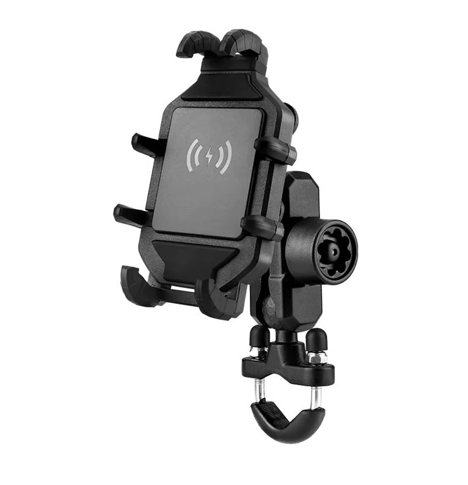 Motorrad Telefon Halterung Motorrad Telefon Halter Fahrrad Mobilen Ständer Fahrrad Handy Unterstützung Halterung Mit USB QC 3,0 Schnelle Lade Drahtlose Ladegerät Handyhalter Motorrad(D) von LIANGBAOS