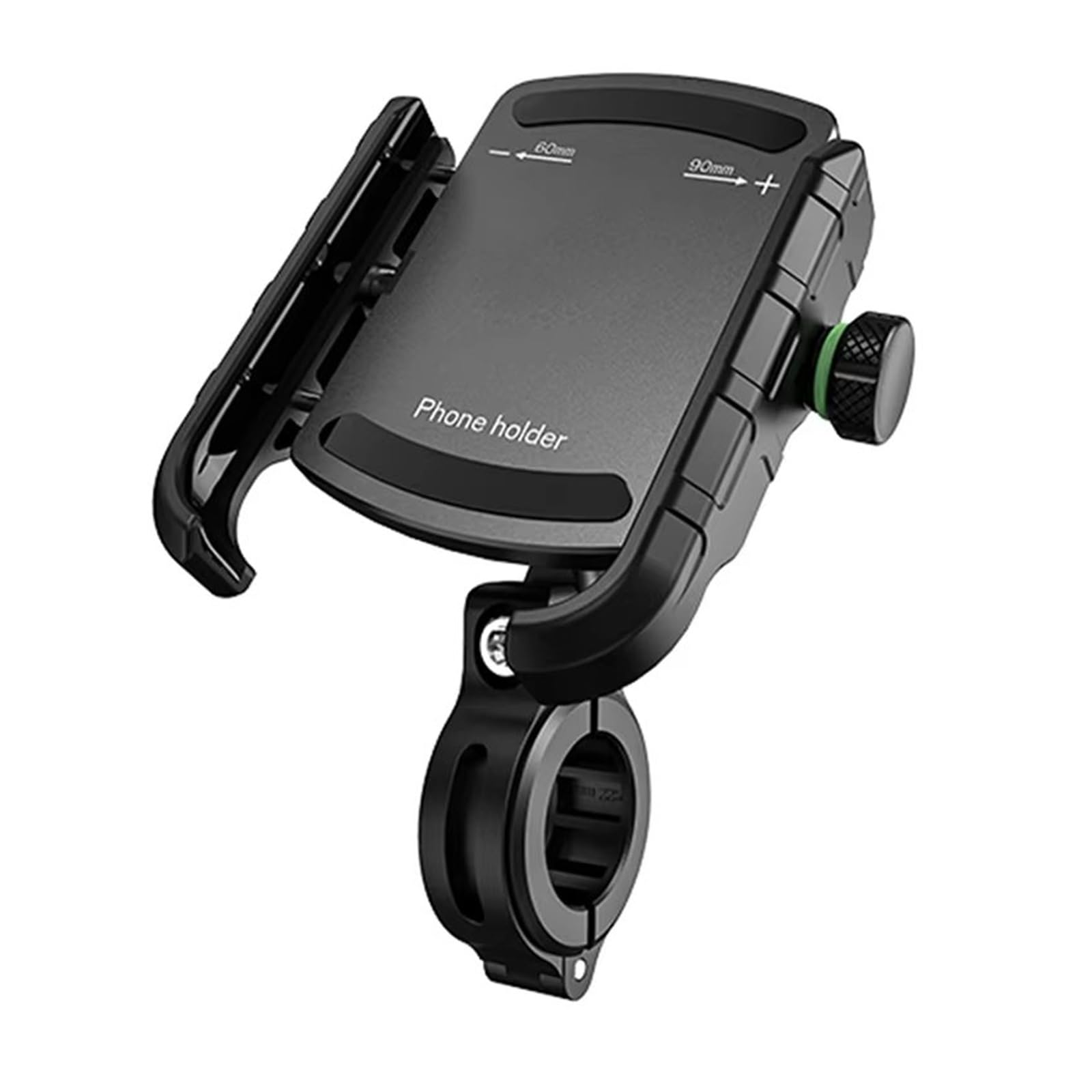 Motorrad Telefon Halterung Motorrad-Telefonhalter Mit QC3.0-USB-Ladegerät Für Motorrad-Lenker-Rückspiegel GPS-Ständer Halterung Handy-Halterung Handyhalter Motorrad(Black NO Charger) von LIANGBAOS