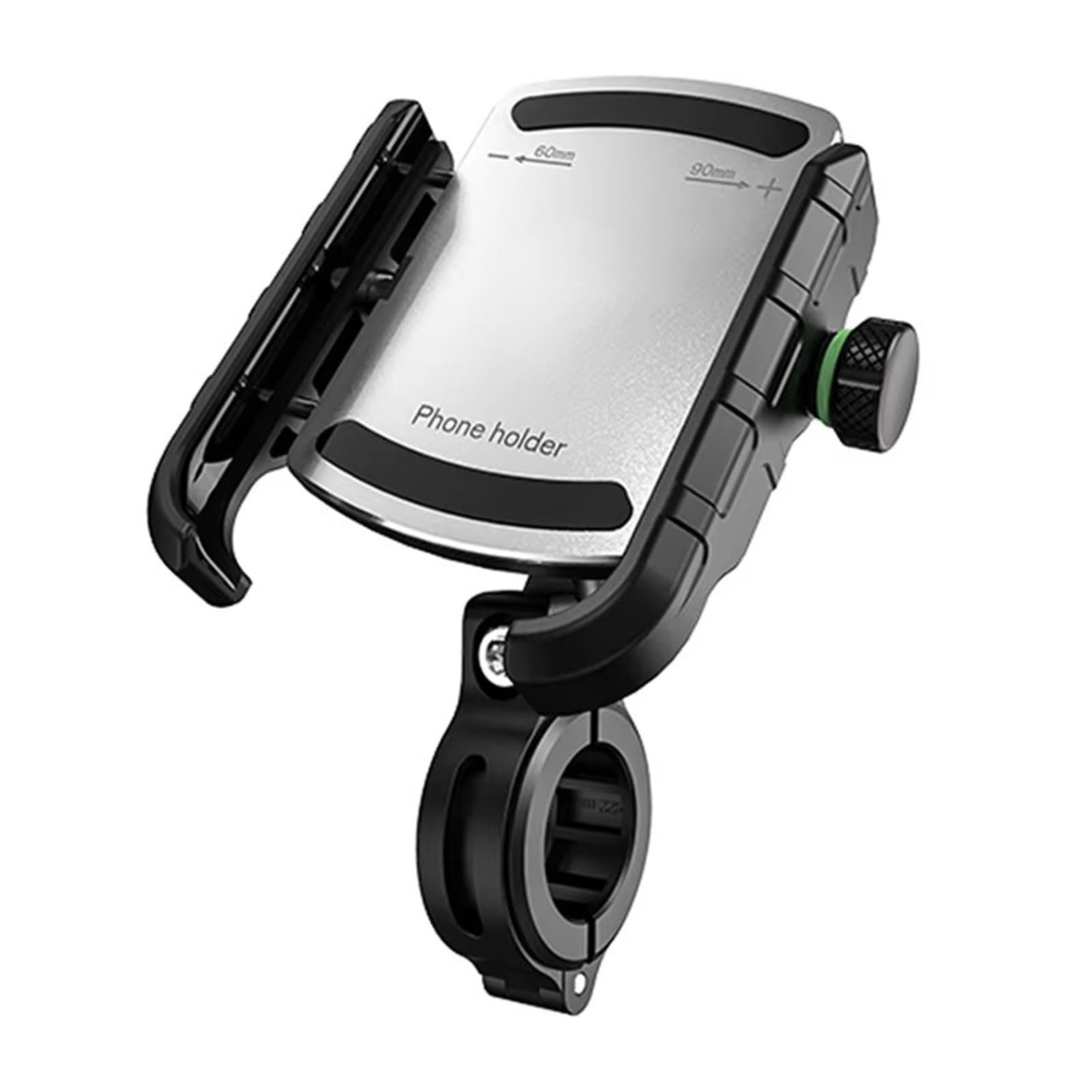 Motorrad Telefon Halterung Motorrad-Telefonhalter Mit QC3.0-USB-Ladegerät Für Motorrad-Lenker-Rückspiegel GPS-Ständer Halterung Handy-Halterung Handyhalter Motorrad(Silver NO Charger) von LIANGBAOS