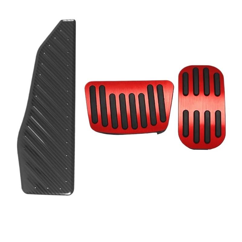 Pedale Kappen Für Toyota Für Corolla Für Kreuz XG10 2021 2022 2023 Auto Fuß Rest Pedal Accelerator Kraftstoff Bremspedal Abdeckung Pads Kupplungspedalabdeckung(3pieces Carbon Red) von LIANGBAOS