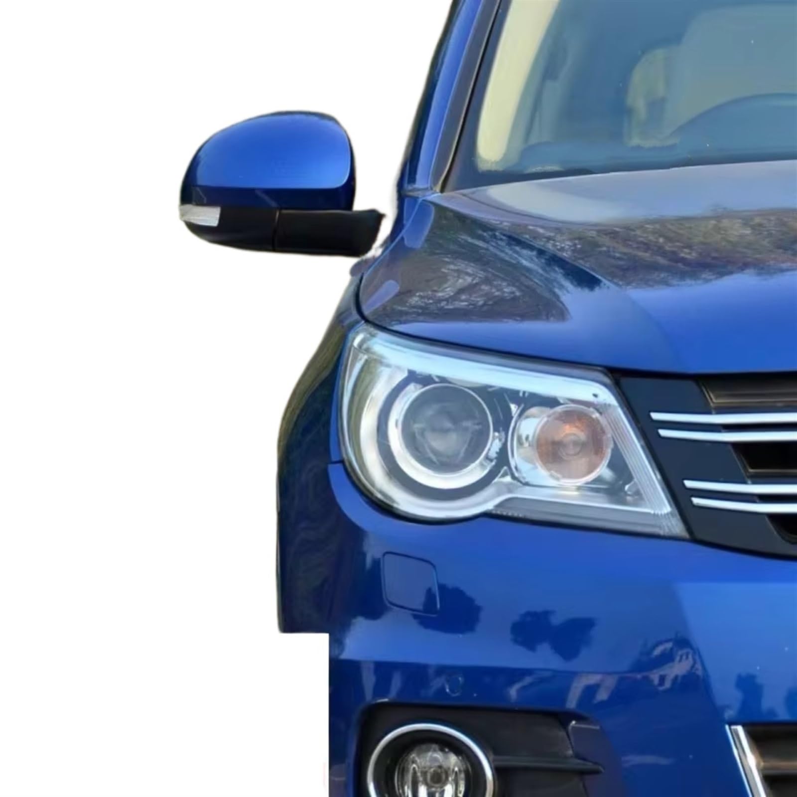 Rückspiegelkappe Für VW Für Tiguan Für Sharan Für Yeti 09-17 Rückspiegel Abdeckung Deckel Fall Shell Auto Zubehör Auto Spiegelkappen(Blue right) von LIANGBAOS