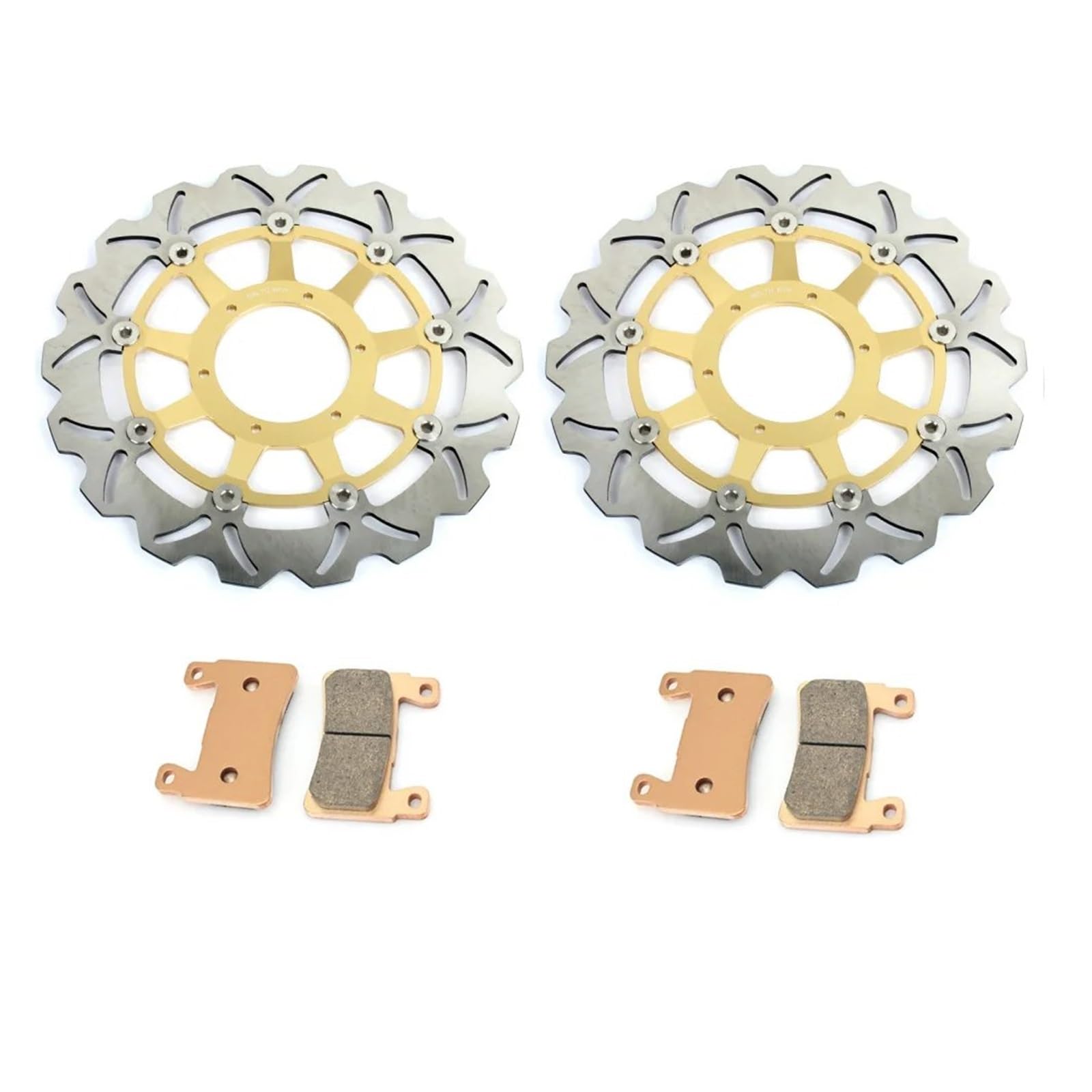 Scheibenbremse Für CBR 929 RR 2000-2001 Für CBR 954 RR 2002-2003 13 "Vorne Bremsscheiben Scheiben Rotoren + Pads Motorrad Bremsscheibe(Wave Yellow) von LIANGBAOS