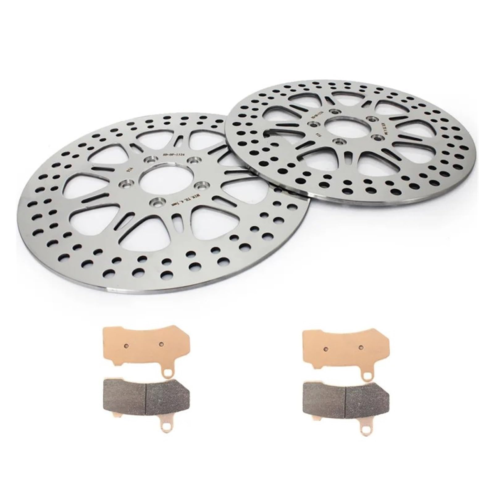 Scheibenbremse Für FLHR Für FLHT Für FLHX Für FLTR Für FLHRC Für FLHTK Vorne Hinten Bremsscheiben Rotoren Pads Motorrad Bremsscheibe(Polished) von LIANGBAOS