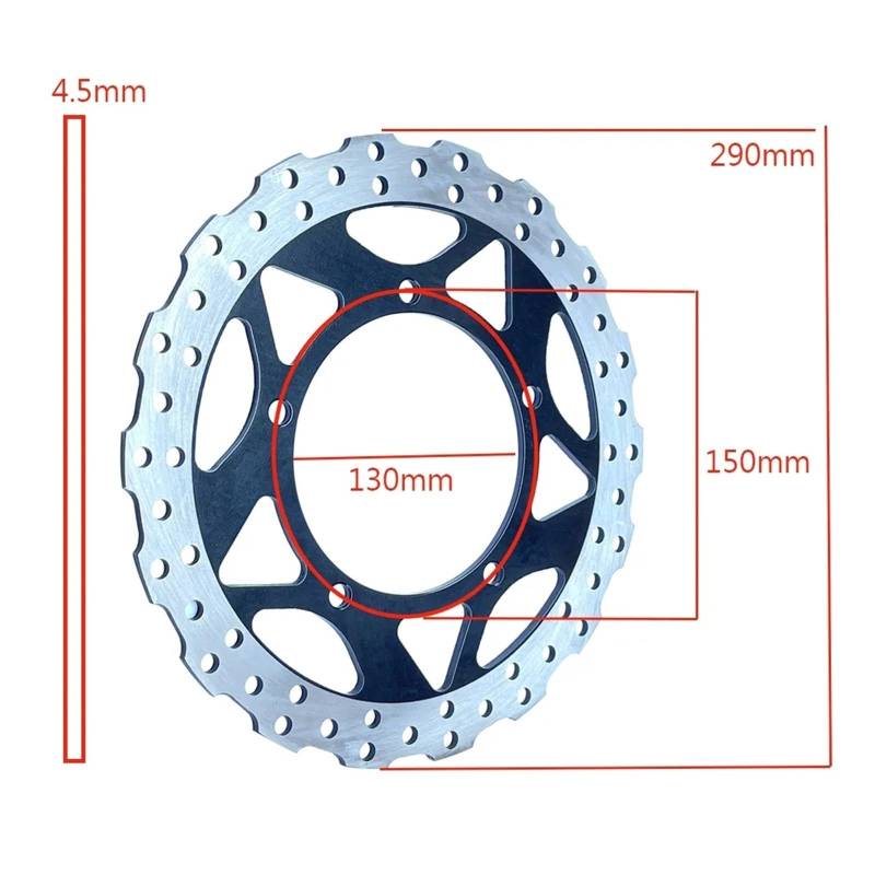 Scheibenbremse Für Kawasaki Für Ninja 300 2013-2017 Z300 2015-2018 Für KLE300 2017-2021 Motorrad Vorne Hinten Bremsscheibe Rotor Motorrad Bremsscheibe(Front and Rear) von LIANGBAOS