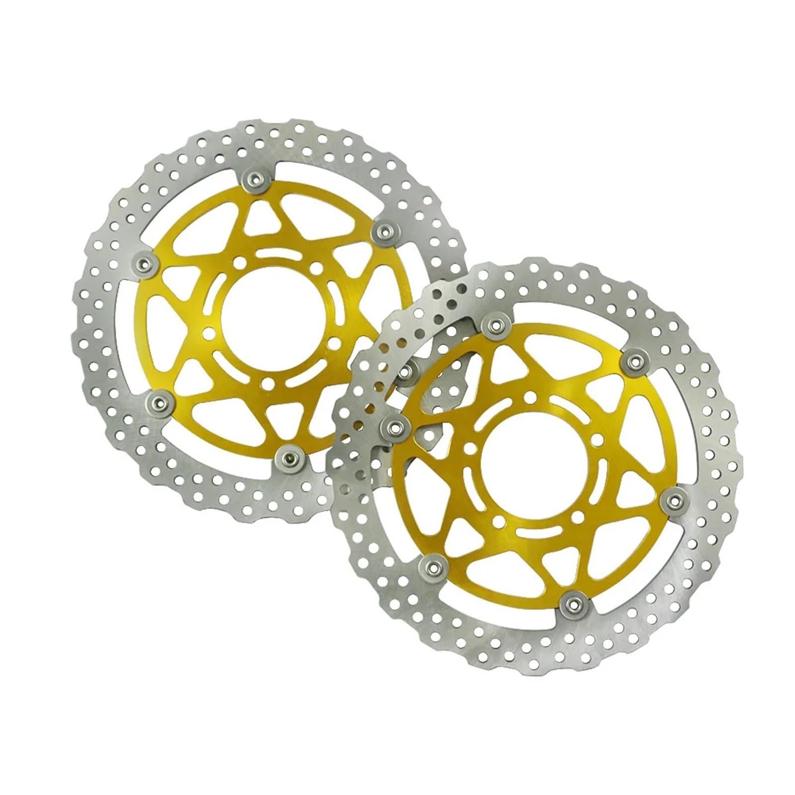 Scheibenbremse Für Kawasaki ZX6R Z800 ZX10R ZX14R ZG1400 Für GTR1400 Motorrad Vorne Bremsscheibe Disk Rotoren Motorrad Bremsscheibe(Yellow) von LIANGBAOS