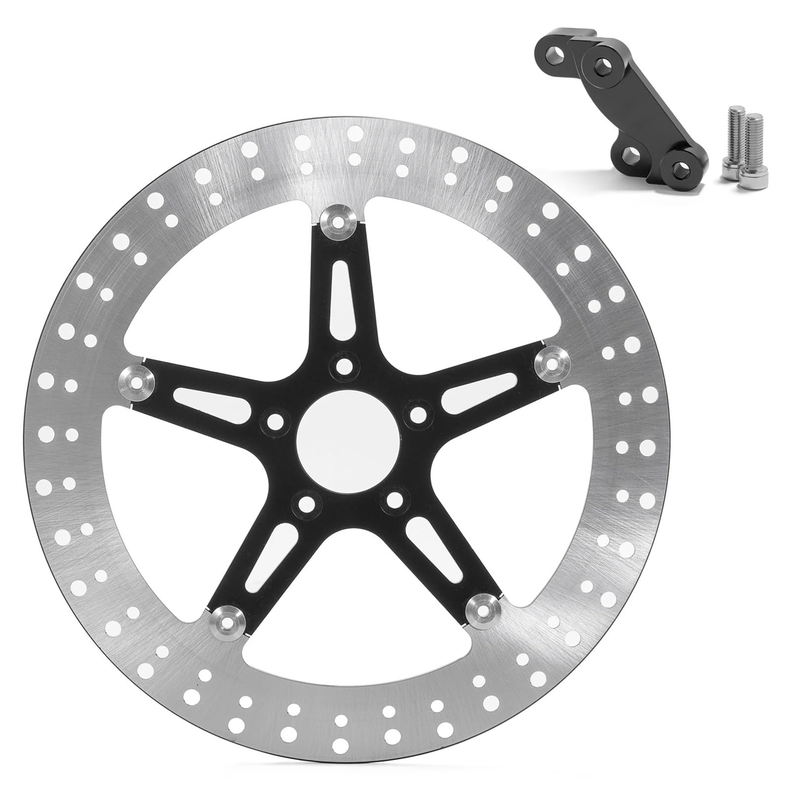 Scheibenbremse Für Softail 2000-2014 Für Dyna 2000 2001 2002 2003 2004 2005 13 "14" 15 "Vordere Bremsscheibe Rotor Halterung Motorrad Bremsscheibe(14 inch) von LIANGBAOS