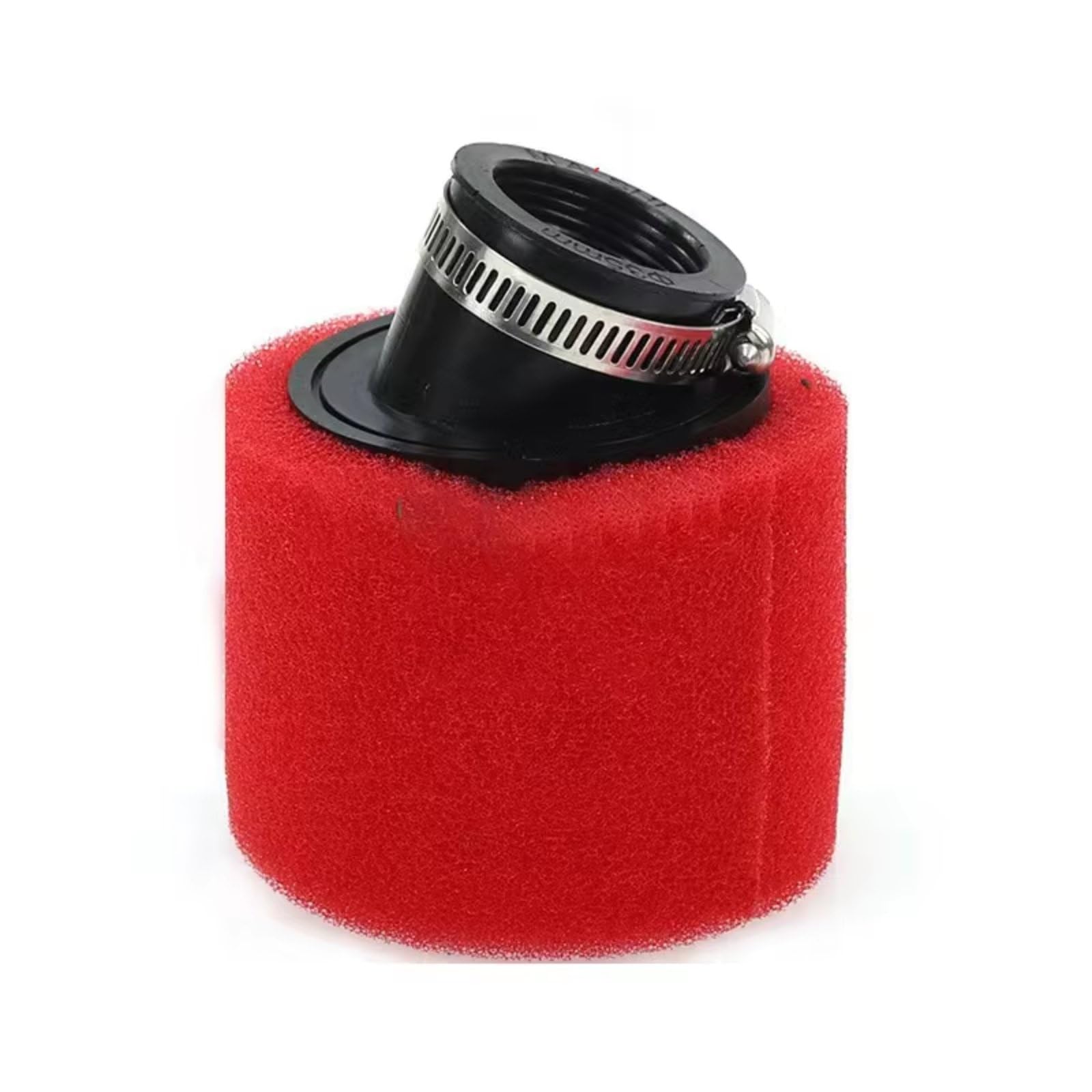 Sportluftfilter Luft Filter 35mm 38mm 42mm 45mm 48mm Schwammreiniger Moped Scooter Dirt Pit Bike Motorrad Roter Schaum Luftfilter Motorrad Luftfilter Clamp(Oblique 38 mm) von LIANGBAOS