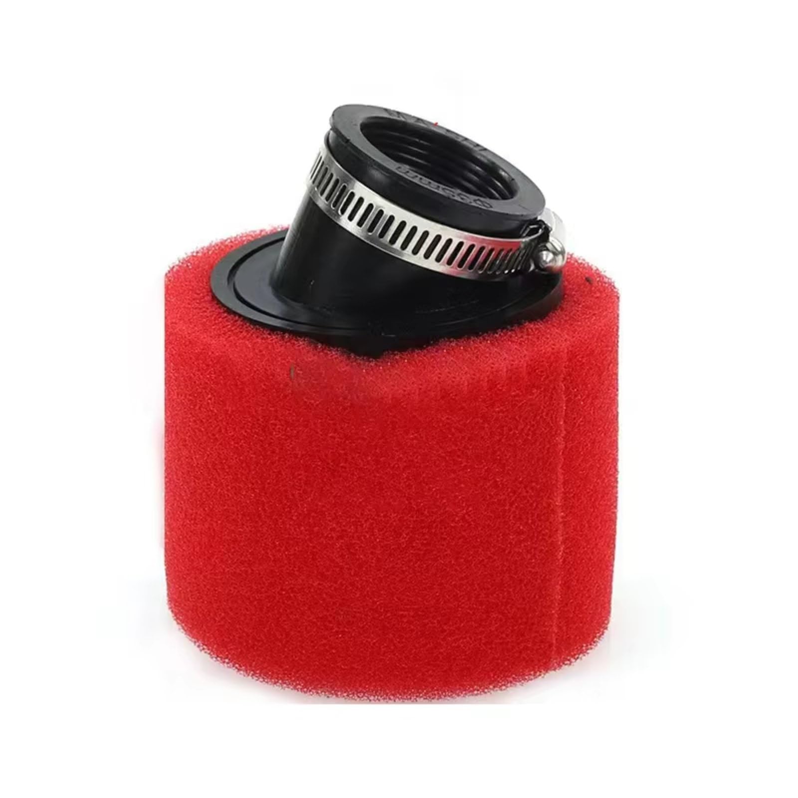 Sportluftfilter Luft Filter 35mm 38mm 42mm 45mm 48mm Schwammreiniger Moped Scooter Dirt Pit Bike Motorrad Roter Schaum Luftfilter Motorrad Luftfilter Clamp(Oblique 45 mm) von LIANGBAOS